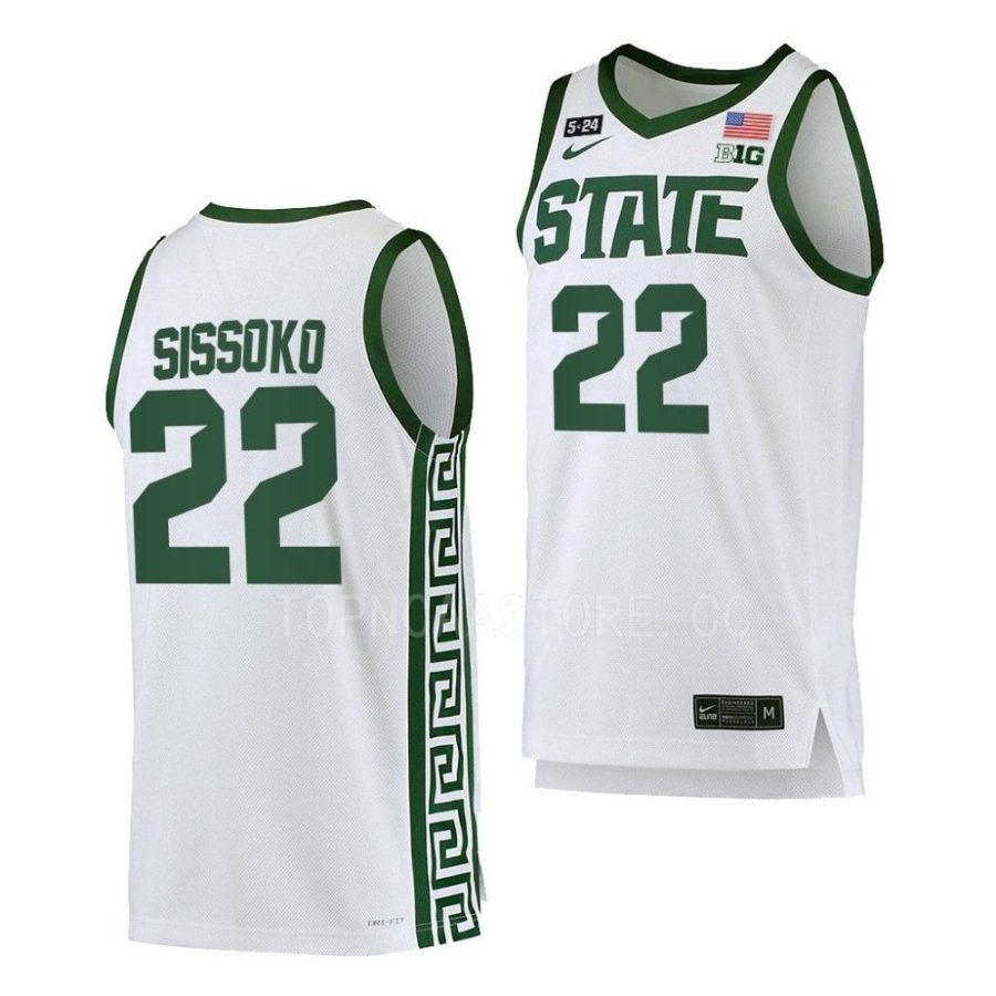 mady sissoko michigan state spartans college basketball 2022 23 5.24 honor patch jersey scaled