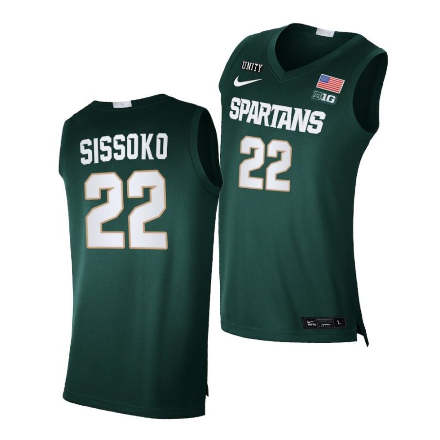 mady sissoko michigan state spartans college basketball limitedgreen jersey scaled