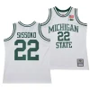 mady sissoko white 125th basketball anniversary 1990 throwback michigan state spartansfashion jersey scaled