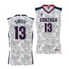 malachi smith white 2022 carrier classic gonzaga bulldogsarmed forces day jersey scaled