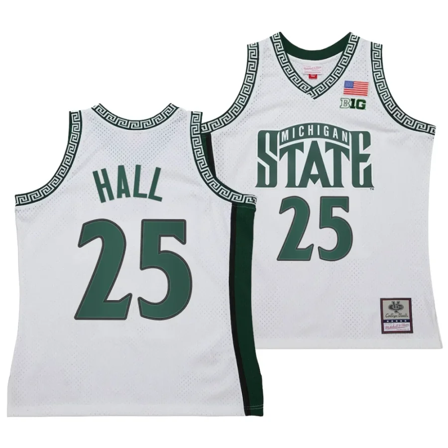 malik hall white 125th basketball anniversary 1999 throwback fashion jersey scaled