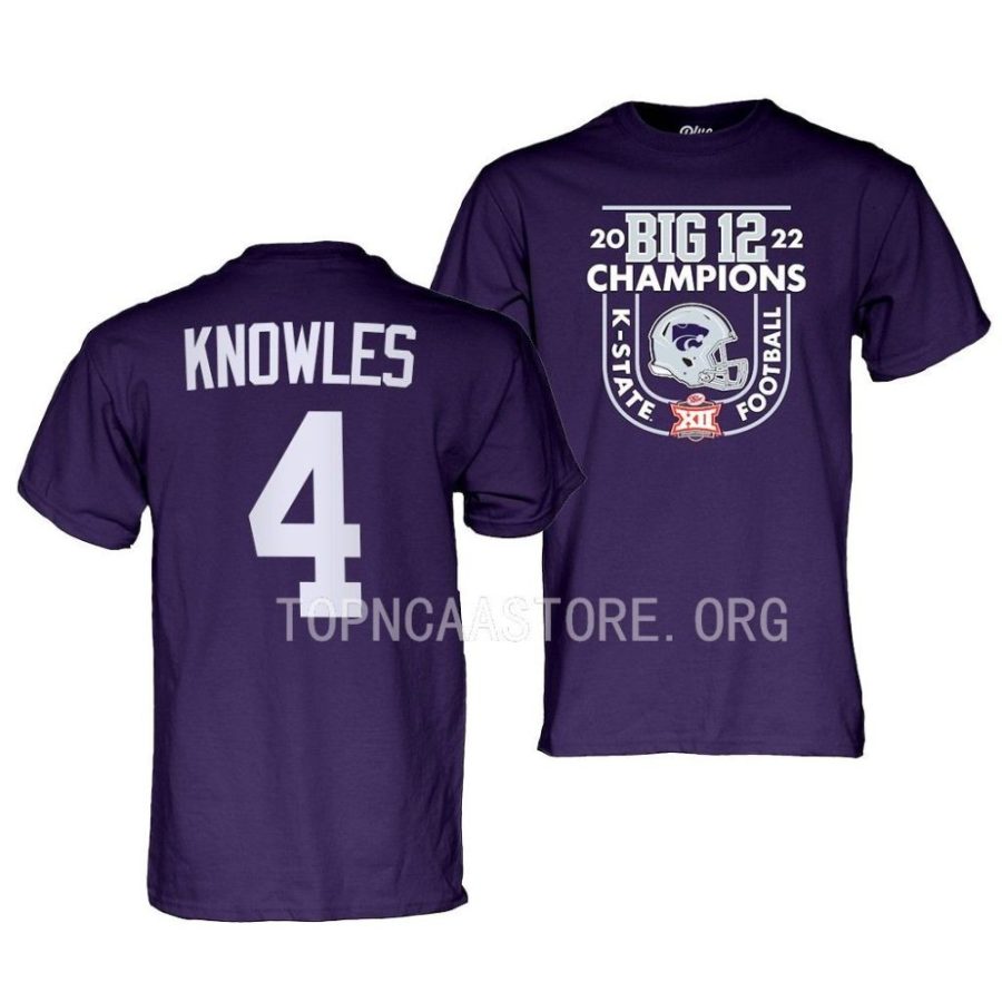 malik knowles purple 2022 big 12 football champions locker room t shirts scaled