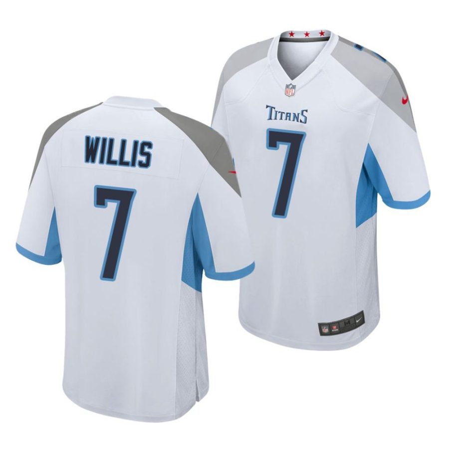 malik willis tennessee titans 2022 nfl draft game men white jersey scaled