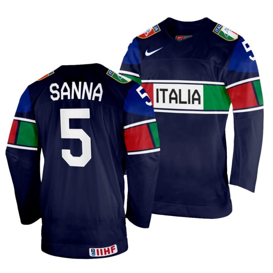 marco sanna away 2022 iihf world championship navy jersey scaled