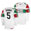 marco sanna white 2022 iihf world championship italy home jersey scaled
