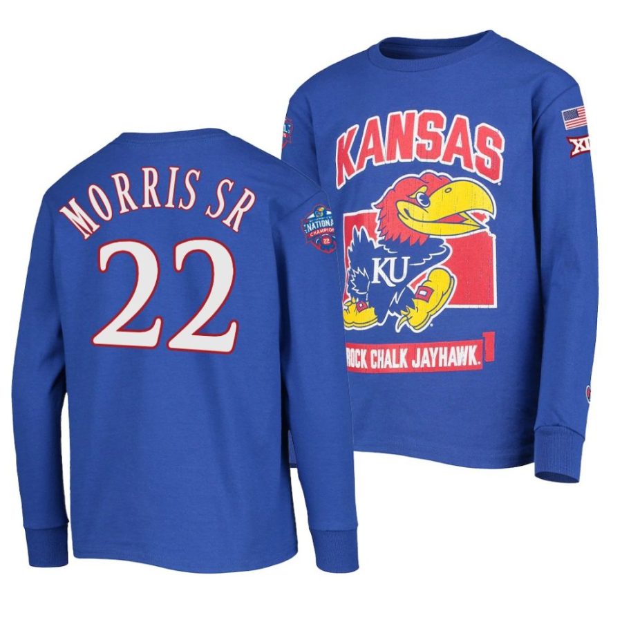 marcus morris sr. kuhoops mascot 6x natty champs royal shirt scaled