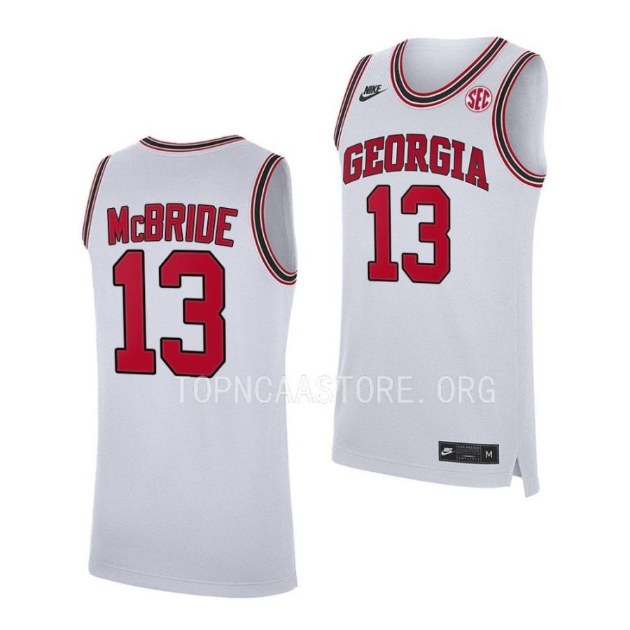 mardrez mcbride georgia bulldogs 2022 23home basketball replicawhite jersey scaled