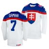 mario grman white 2022 iihf world championship slovakia home jersey scaled