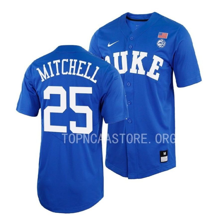 mark mitchell duke blue devils baseball shirt menfull button jersey scaled