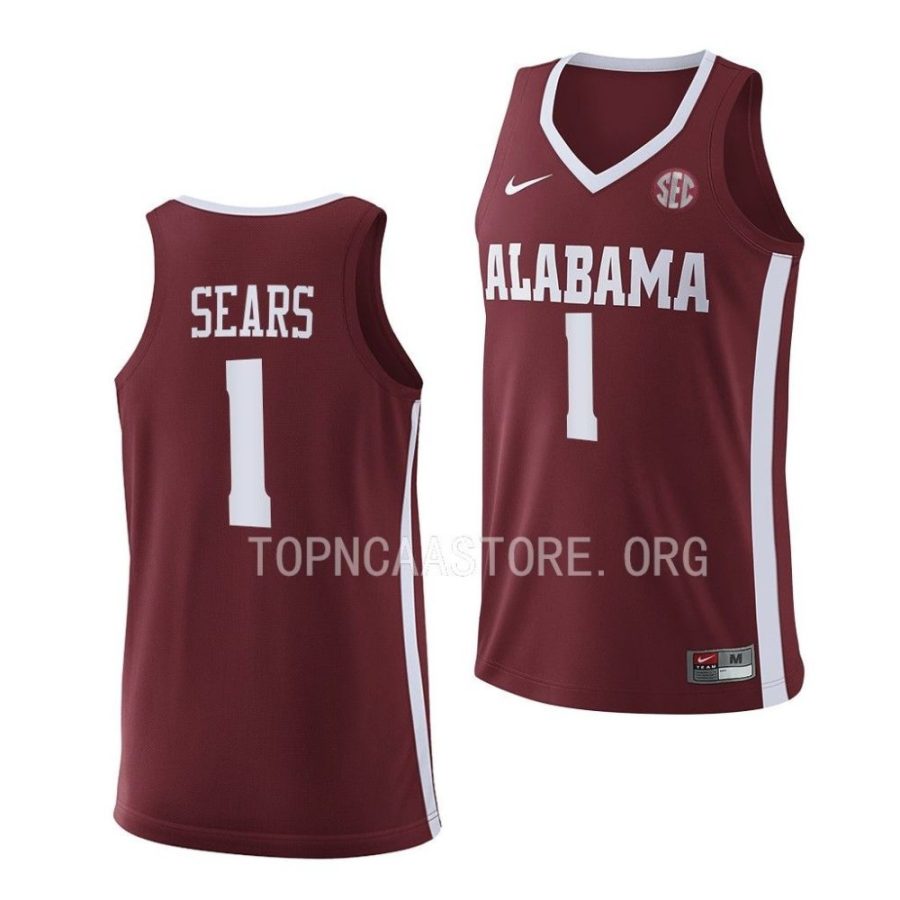 mark sears alabama crimson tide 2022 23replica basketball crimson jersey scaled