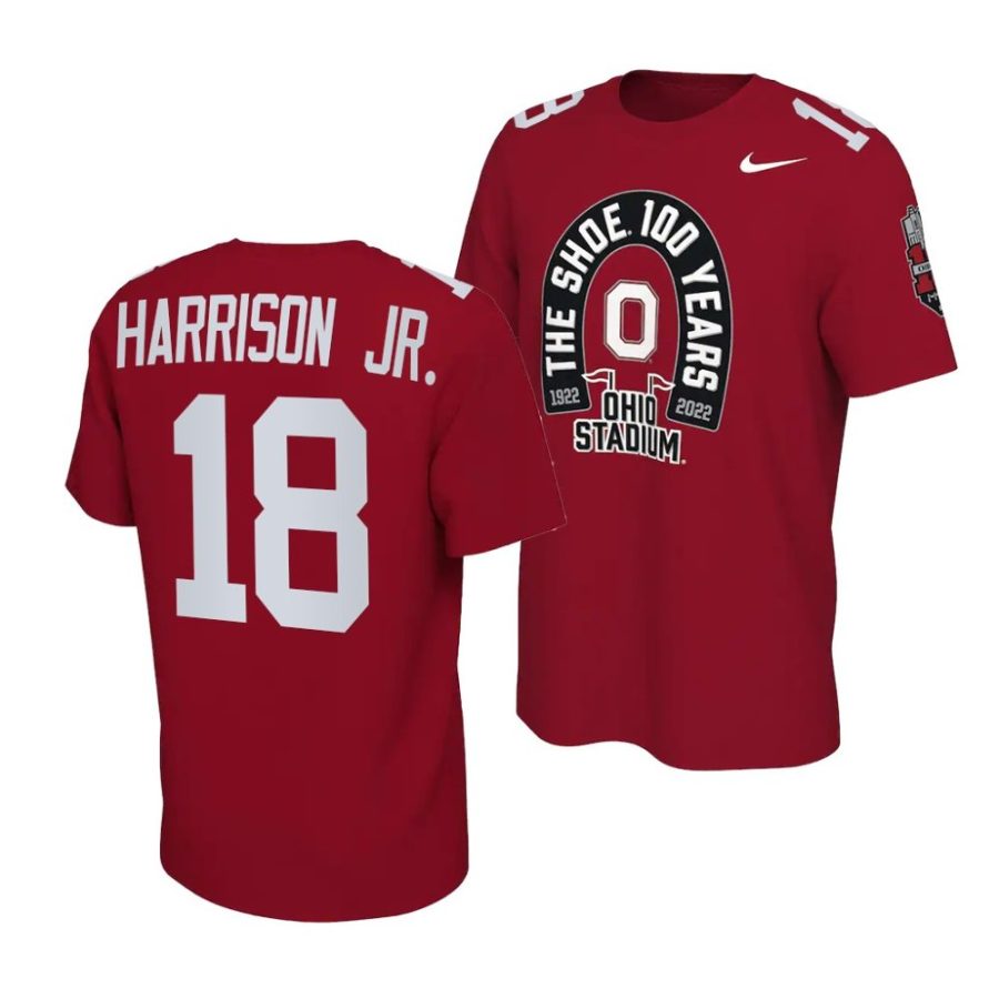 marvin harrison jr. 1922 2022 the shoe 100th anniversary scarlet shirt scaled