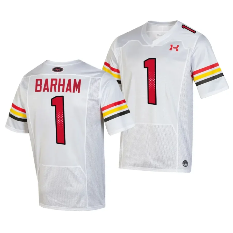 maryland terrapins jaishawn barham white 2023special game throwback football jersey scaled