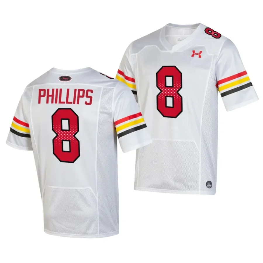 maryland terrapins jordan phillips white 2023special game throwback football jersey scaled