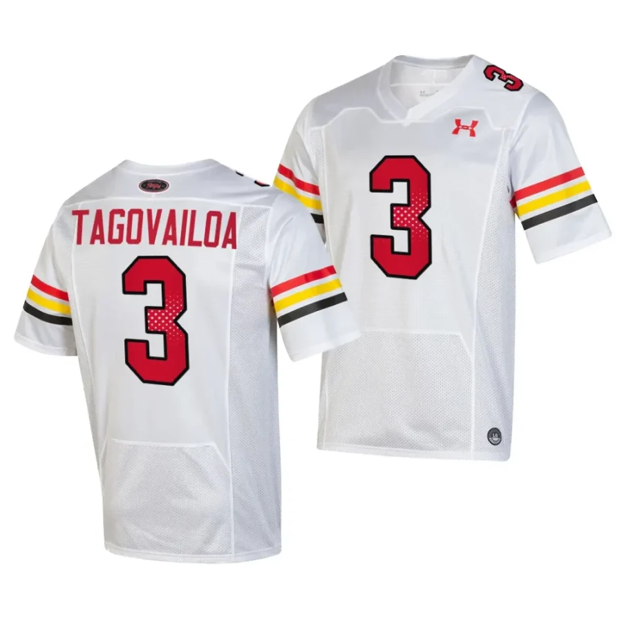 maryland terrapins taulia tagovailoa white 2023special game throwback football jersey scaled