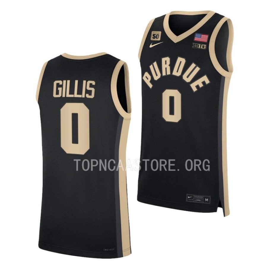 mason gillis purdue boilermakers replica basketball black jersey scaled