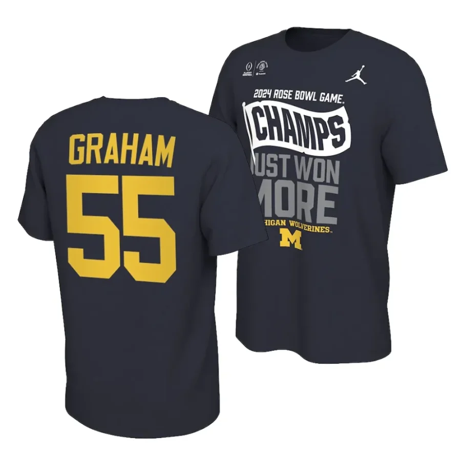 mason graham locker room cfbplayoff 2024 rose bowl champions navy t shirts scaled