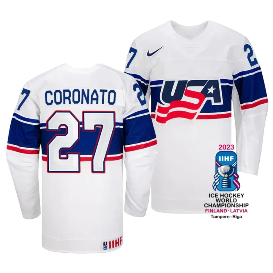 matt coronato white 2023 iihf world championship usa home jersey scaled