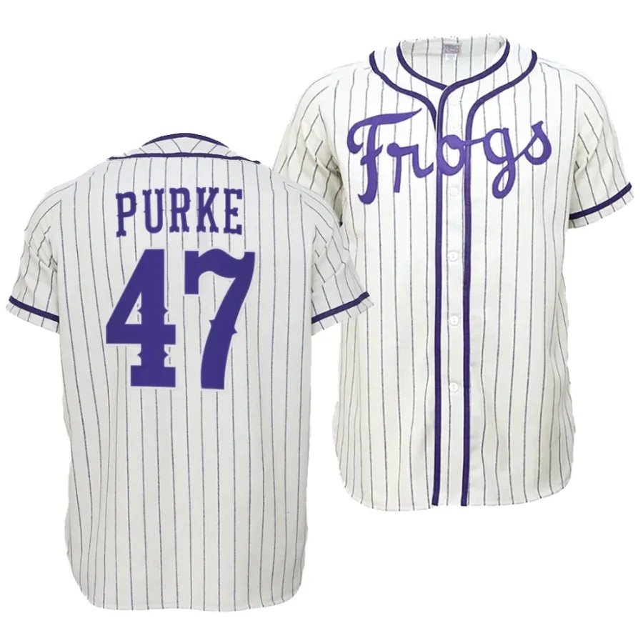 matt purke tcu horned frogs college baseball menthrowback jersey scaled