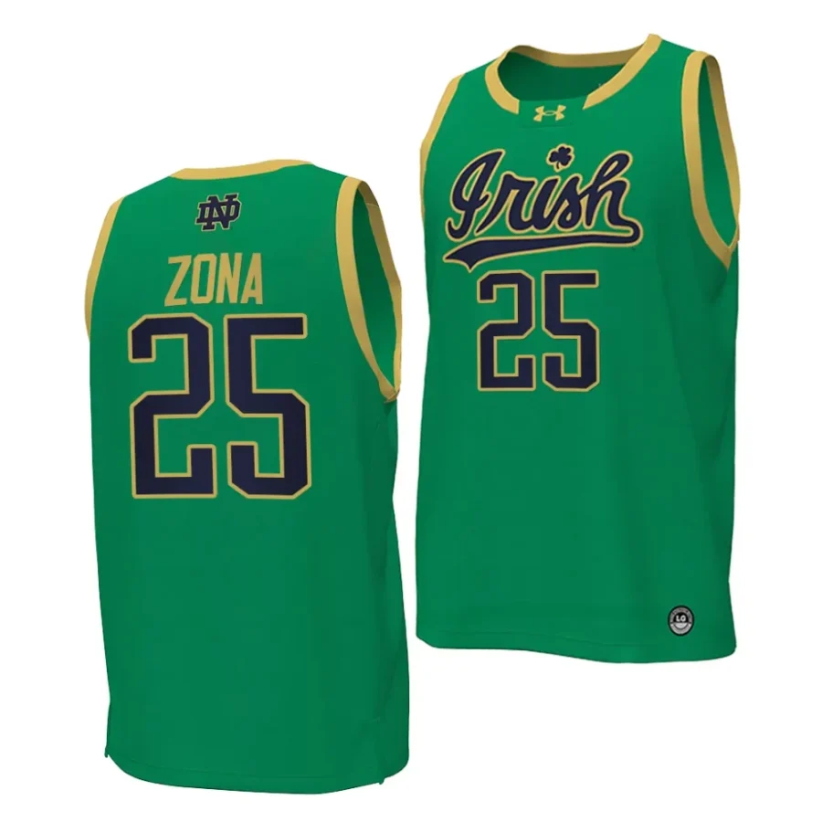 matt zona notre dame fighting irish greenreplica basketball men jersey scaled