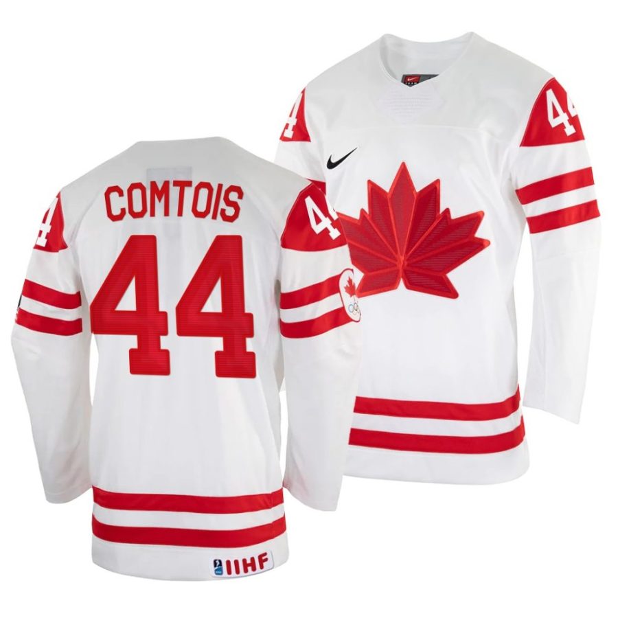 max comtois home 2022 iihf world championship white jersey scaled