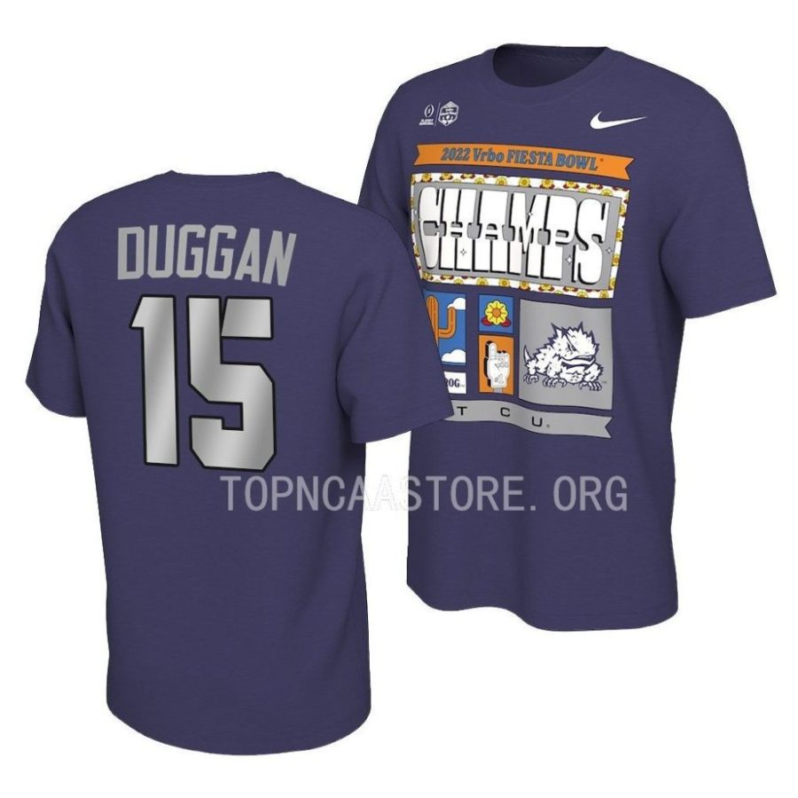 max duggan purple 2022 fiesta bowl champions locker room t shirt scaled
