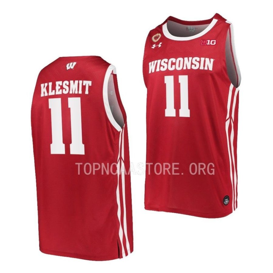 max klesmit wisconsin badgers away basketball 2022 23 replica jersey scaled