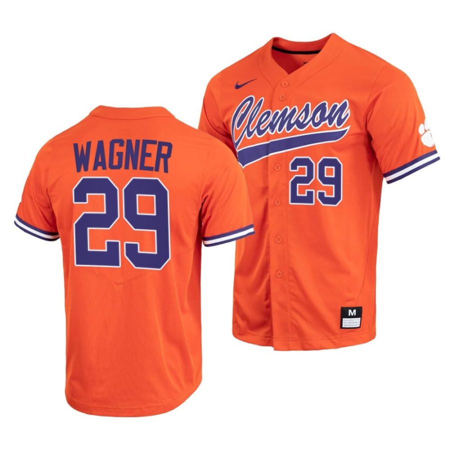max wagner clemson tigers 2022college baseball menfull button jersey scaled