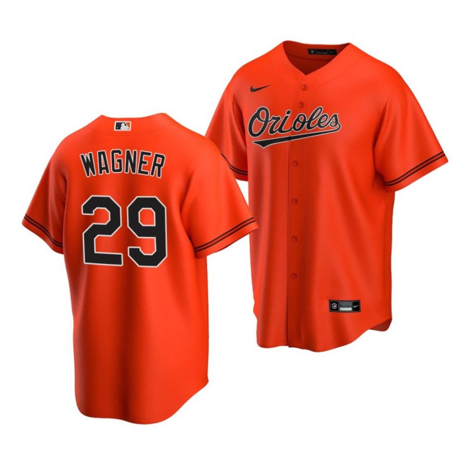 max wagner orioles alternate 2022 mlb draft replica orange jersey scaled