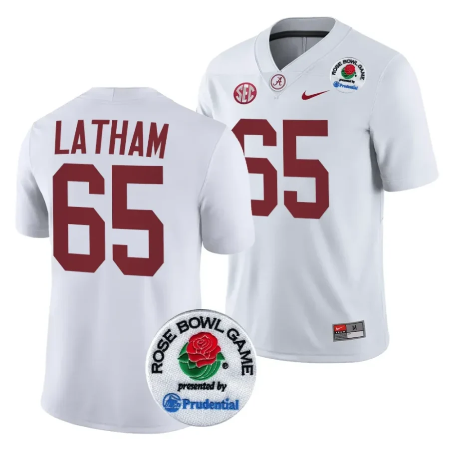 men alabama crimson tide jc latham white 2024 rose bowl college football playoff jersey scaled
