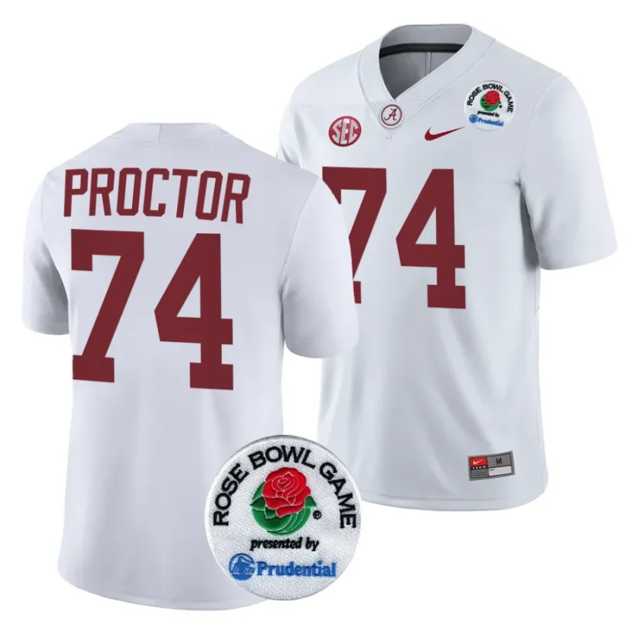 men alabama crimson tide kadyn proctor white 2024 rose bowl college football playoff jersey scaled