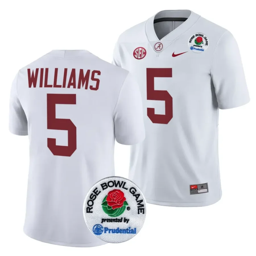 men alabama crimson tide roydell williams white 2024 rose bowl college football playoff jersey scaled