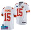 men chiefs patrick mahomes white super bowl lvii vapor limited jersey scaled