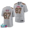 men chiefs travis kelce gray super bowl lvii atmosphere fashion jersey scaled