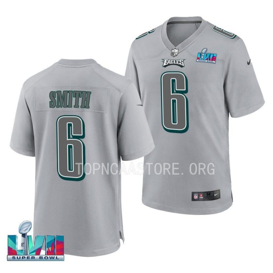 men eagles devonta smith gray super bowl lvii atmosphere fashion jersey scaled