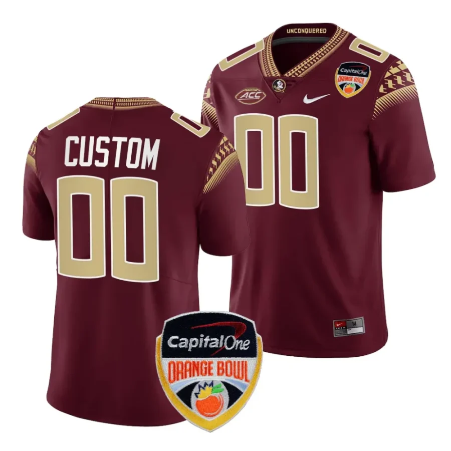 men florida state seminoles custom garnet 2023 orange bowl college football playoff jersey scaled