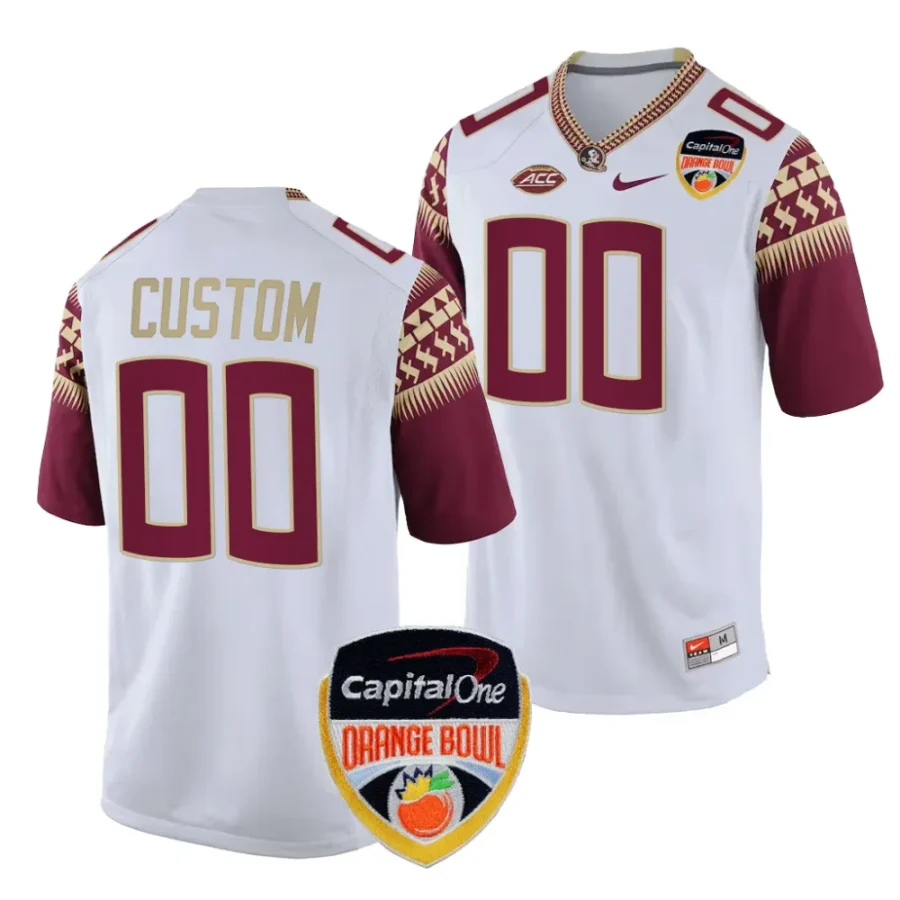 men florida state seminoles custom white 2023 orange bowl college football playoff jersey scaled