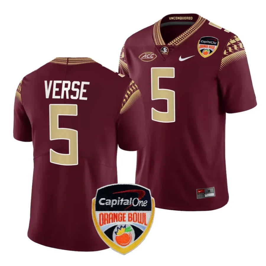 men florida state seminoles jared verse garnet 2023 orange bowl college football playoff jersey scaled