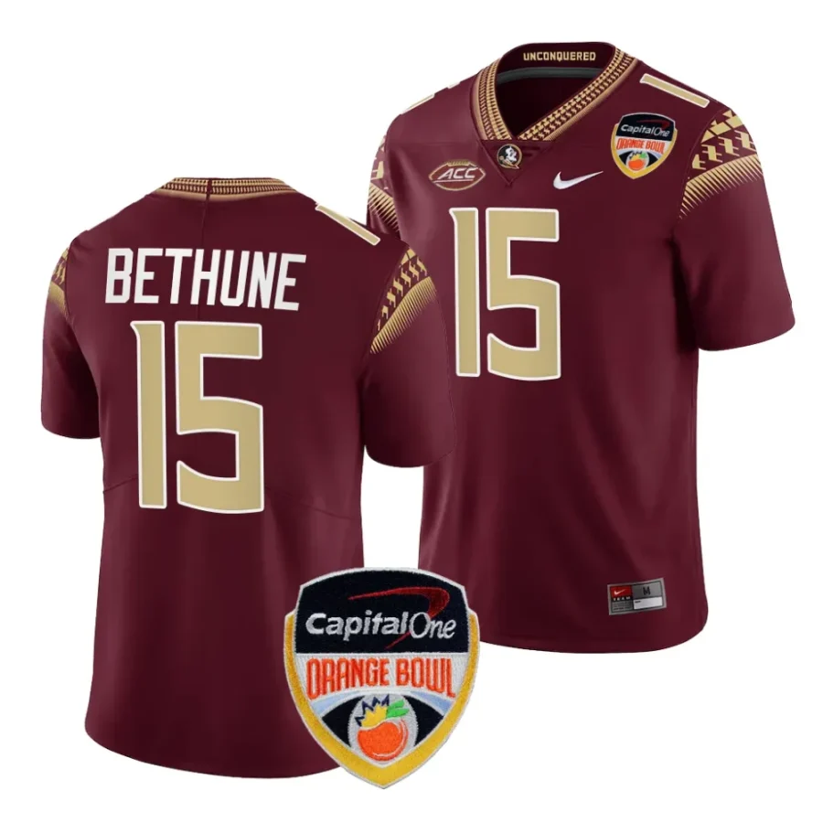 men florida state seminoles tatum bethune garnet 2023 orange bowl college football playoff jersey scaled