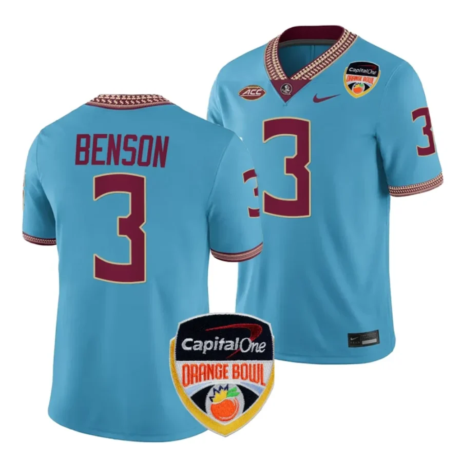 men florida state seminoles trey benson blue 2023 orange bowl college football playoff jersey scaled