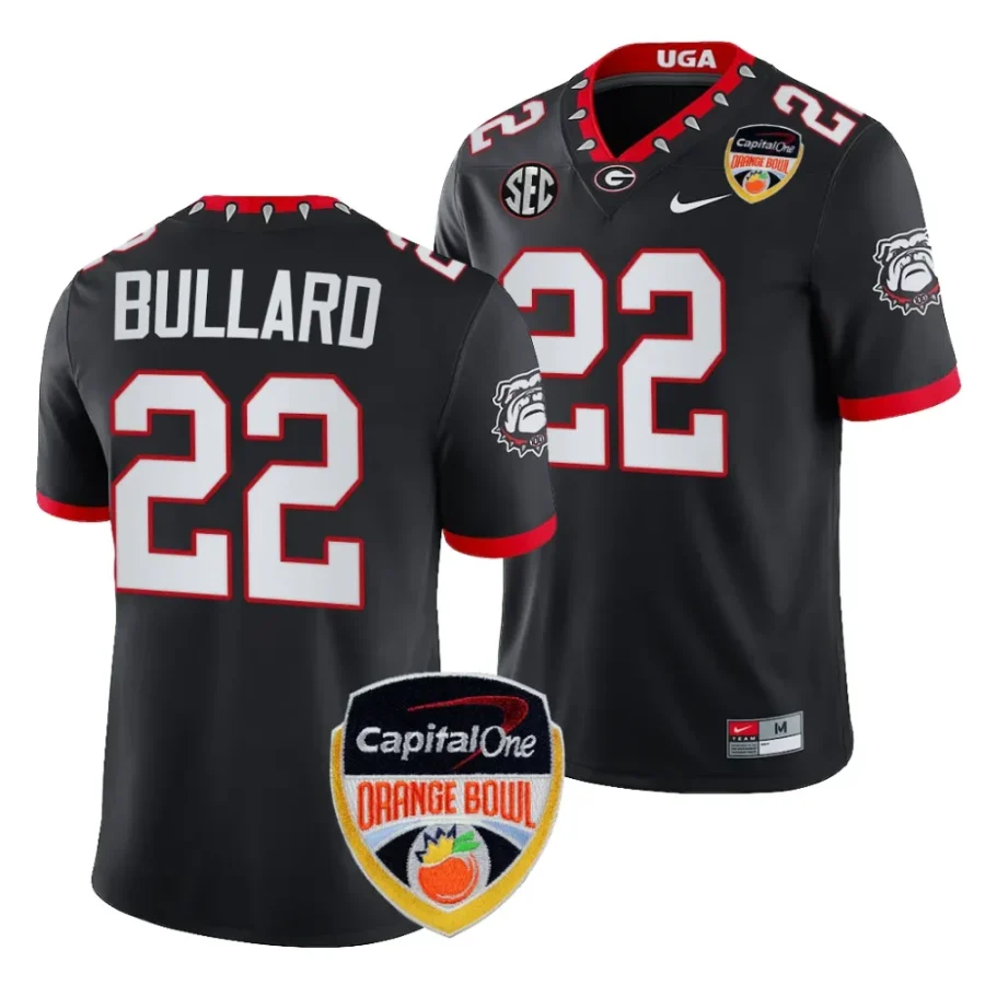 men georgia bulldogs javon bullard black 2023 orange bowl college football playoff jersey scaled