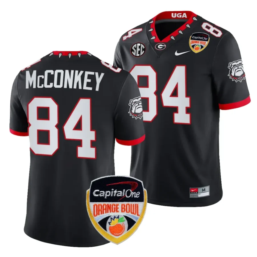 men georgia bulldogs ladd mcconkey black 2023 orange bowl college football playoff jersey scaled