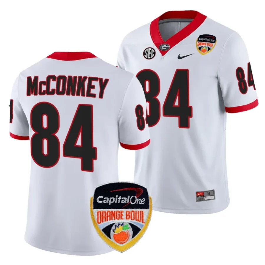 men georgia bulldogs ladd mcconkey white 2023 orange bowl college football playoff jersey scaled