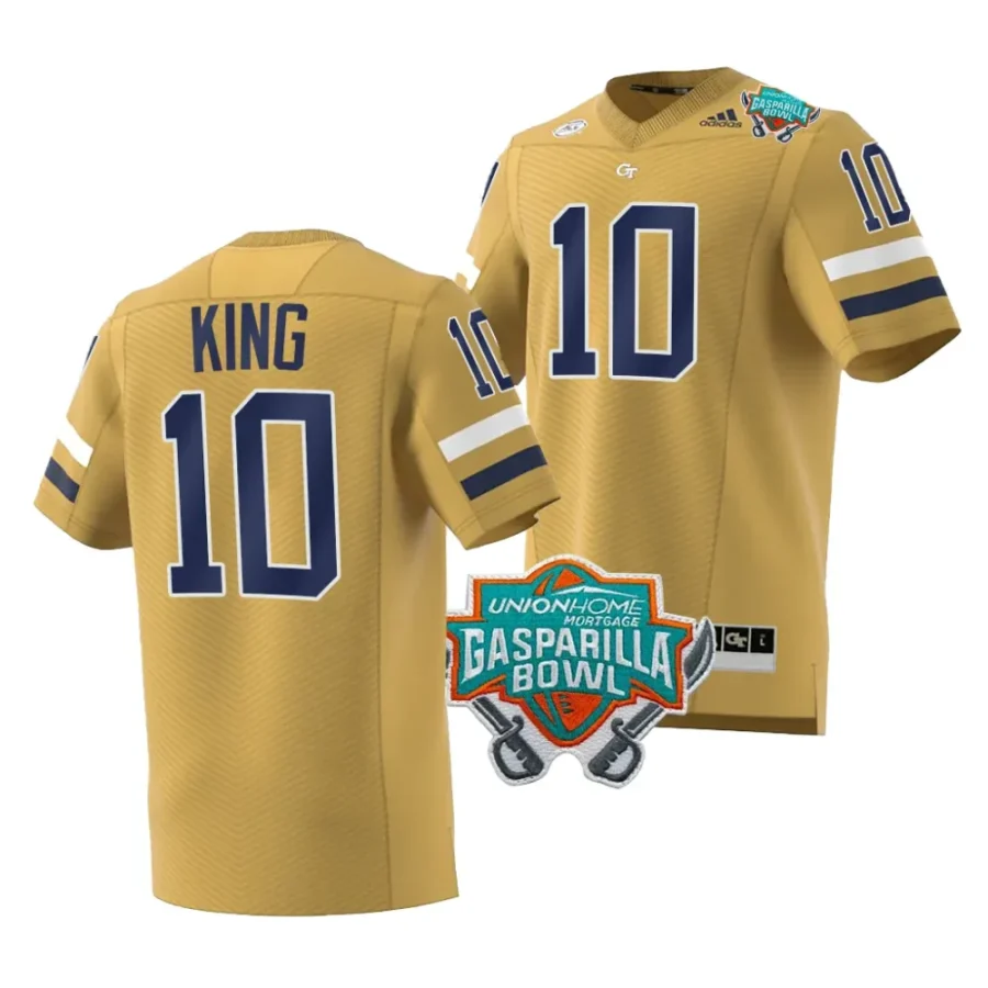 men georgia tech yellow jackets haynes king brown 2023 gasparilla bowl football jersey scaled