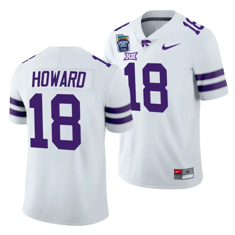 men k state wildcats will howard white 2023 pop tarts bowl football jersey scaled