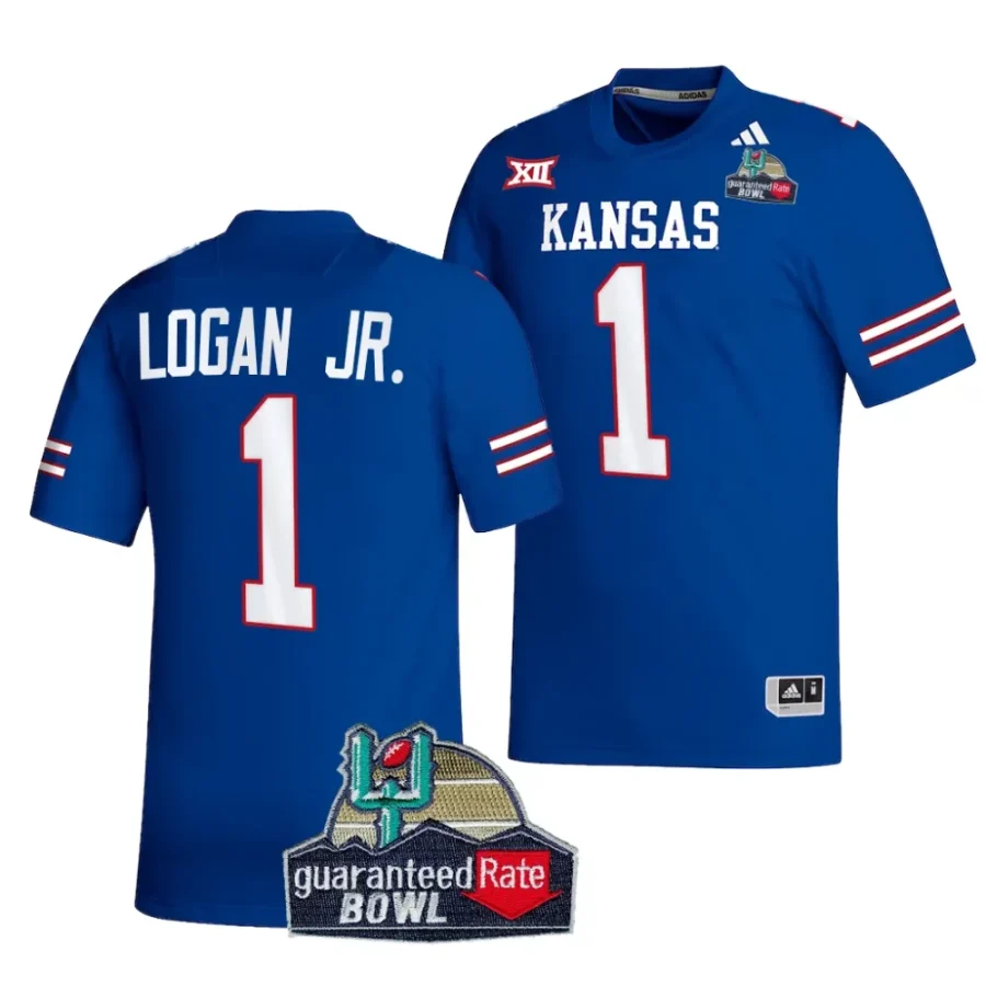 men kansas jayhawks kenny logan jr. royal 2023 guaranteed rate bowl champs mvp jersey scaled