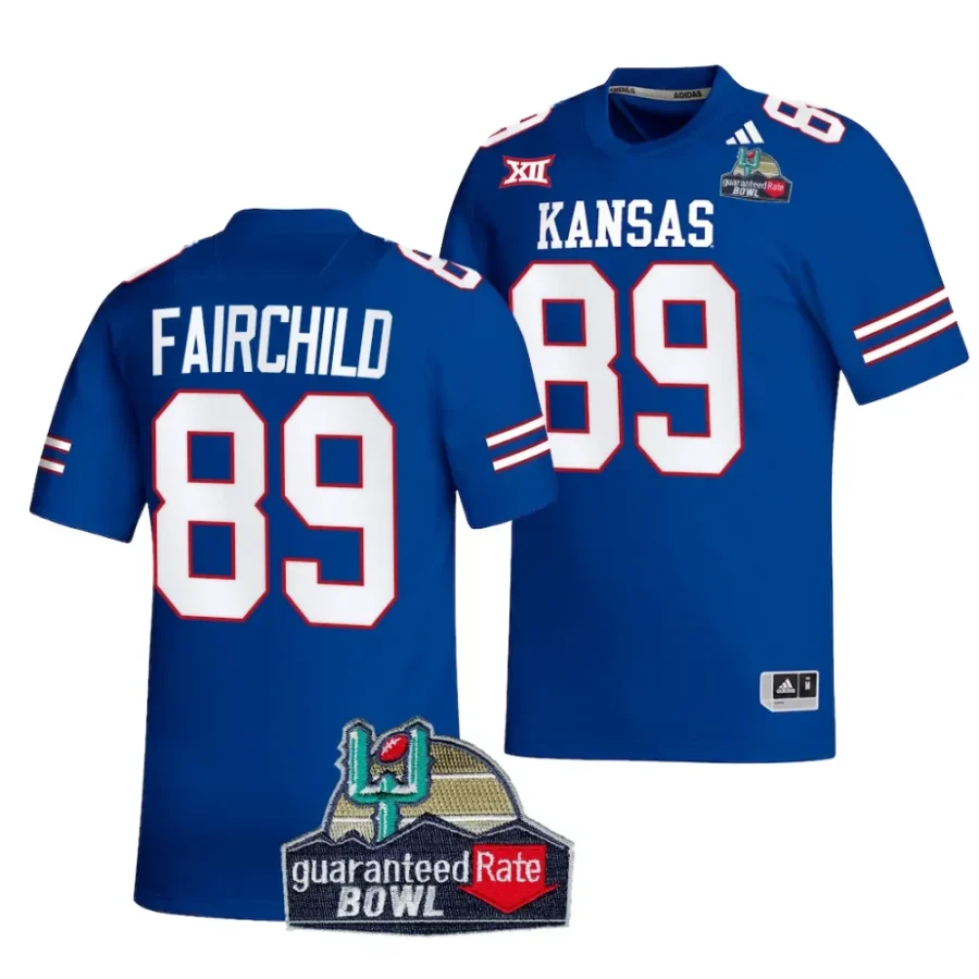 men kansas jayhawks mason fairchild royal 2023 guaranteed rate bowl champs football jersey scaled