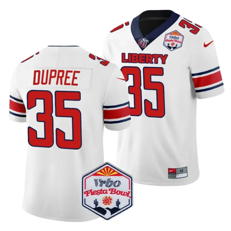 men liberty flames tyren dupree white 2024 fiesta bowl college football playoff jersey scaled