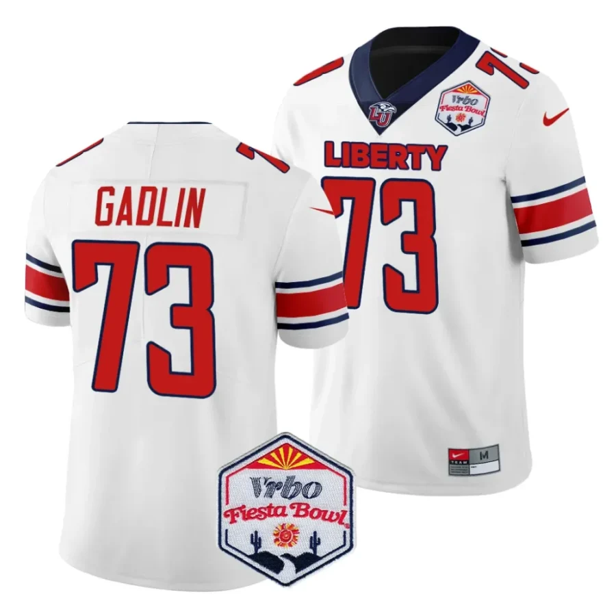 men liberty flames x'zauvea gadlin white 2024 fiesta bowl college football playoff jersey scaled