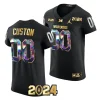 men michigan wolverines custom black cfbplayoff 2023 national champions golden diamond jersey scaled