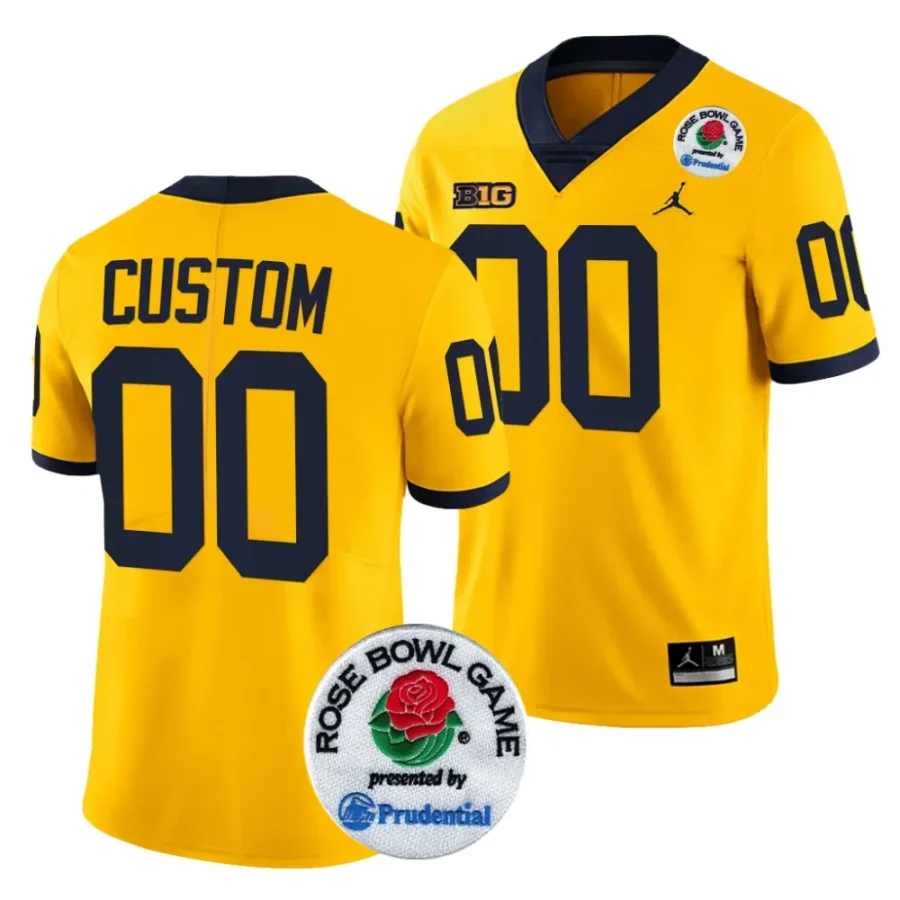 men michigan wolverines custom maize 2024 rose bowl college football playoff jersey scaled